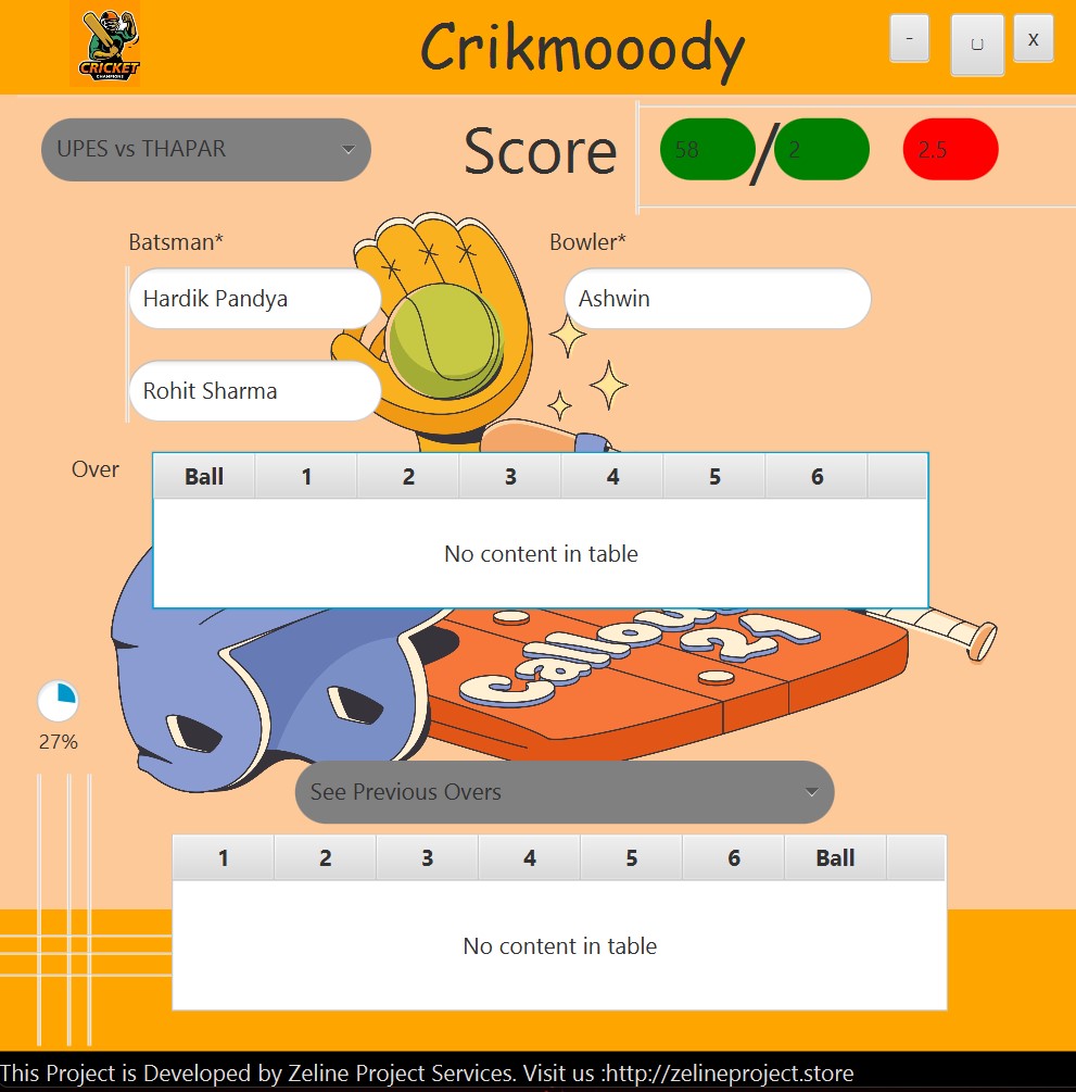 Cricket score portal